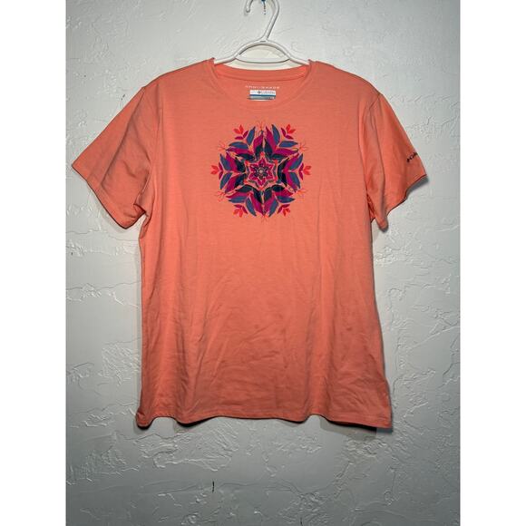 Columbia omni shade peach tshirt womens large normcore casual outdoor athleisure - Picture 1 of 8